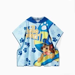 PAW Patrol Toddler Boy Chase Hooded Swimming Towel Blue, Size 5-6Y